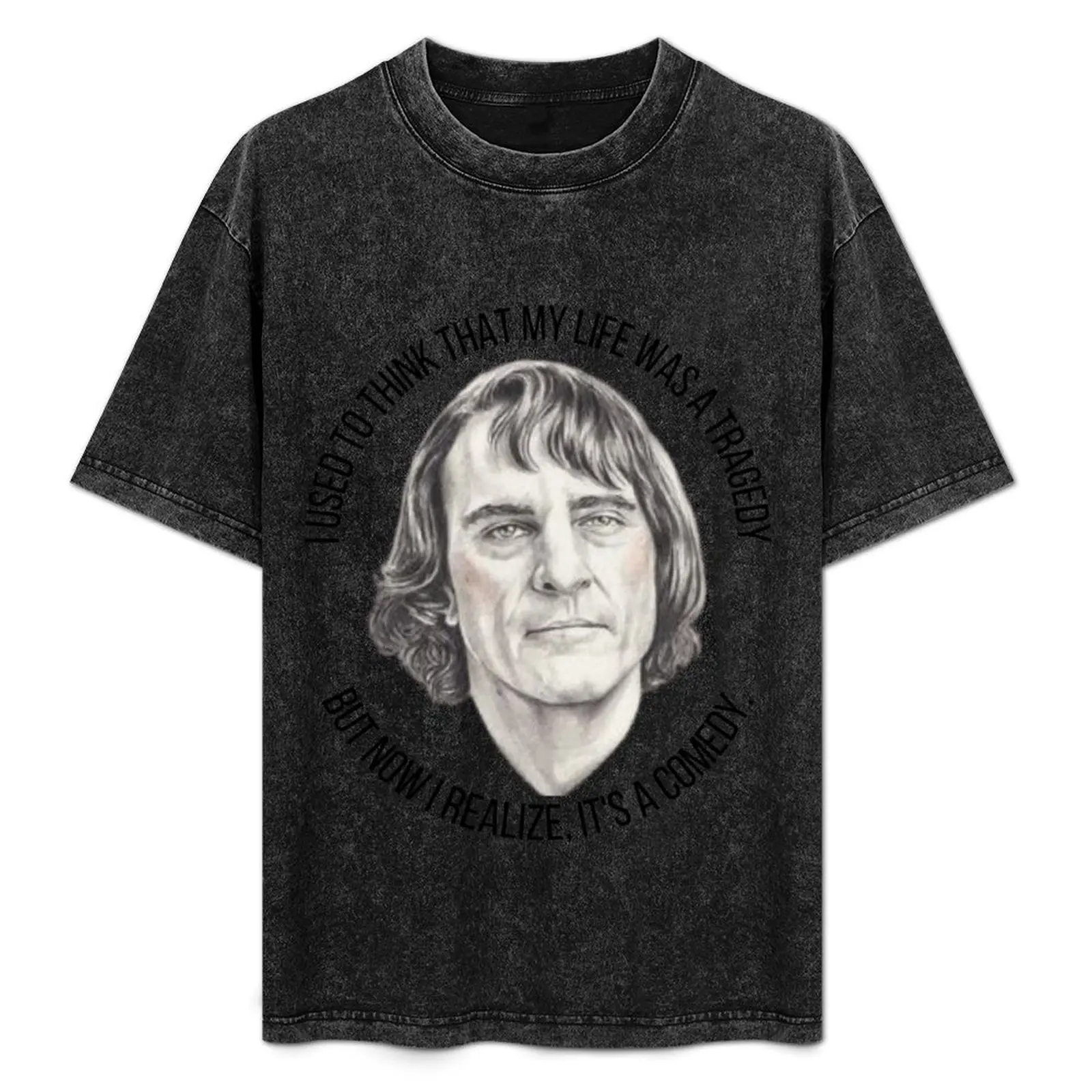 Actor Man Joaquin Phoenix Portrait Quote T-Shirt Outdoor Working T-Shirt