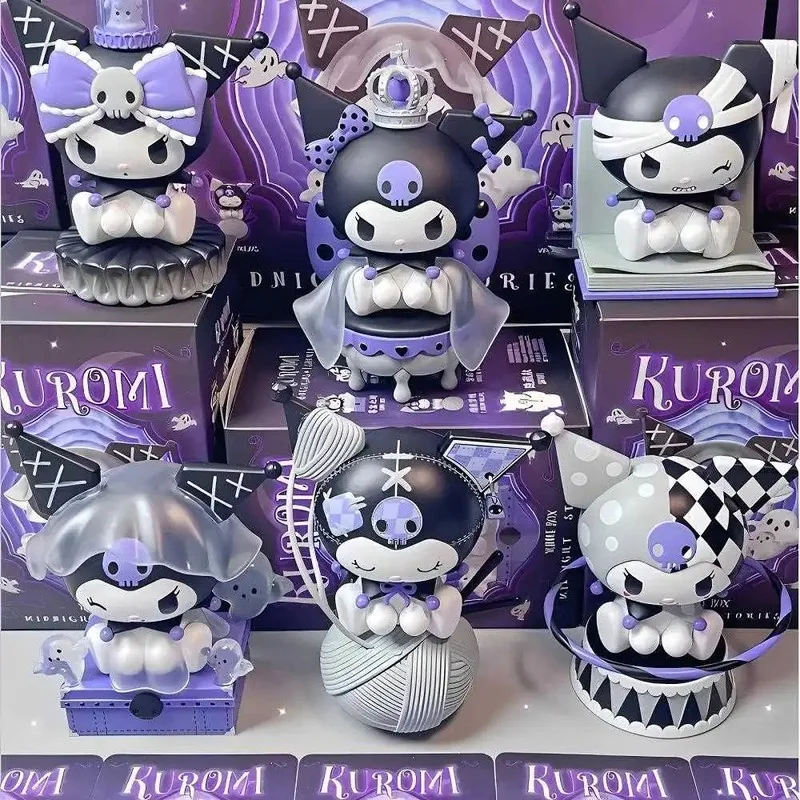 

Sanrio Kuromi Midnight Stories серии аниме фигурка слепая коробка модель сердца девушки для украшения комнаты подарки на день рождения Коллекционная игрушка