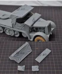 1/35 Carport Fit For WWII German 8 Tons sd.kfz 7/1 Flak Modified Resin Accessory