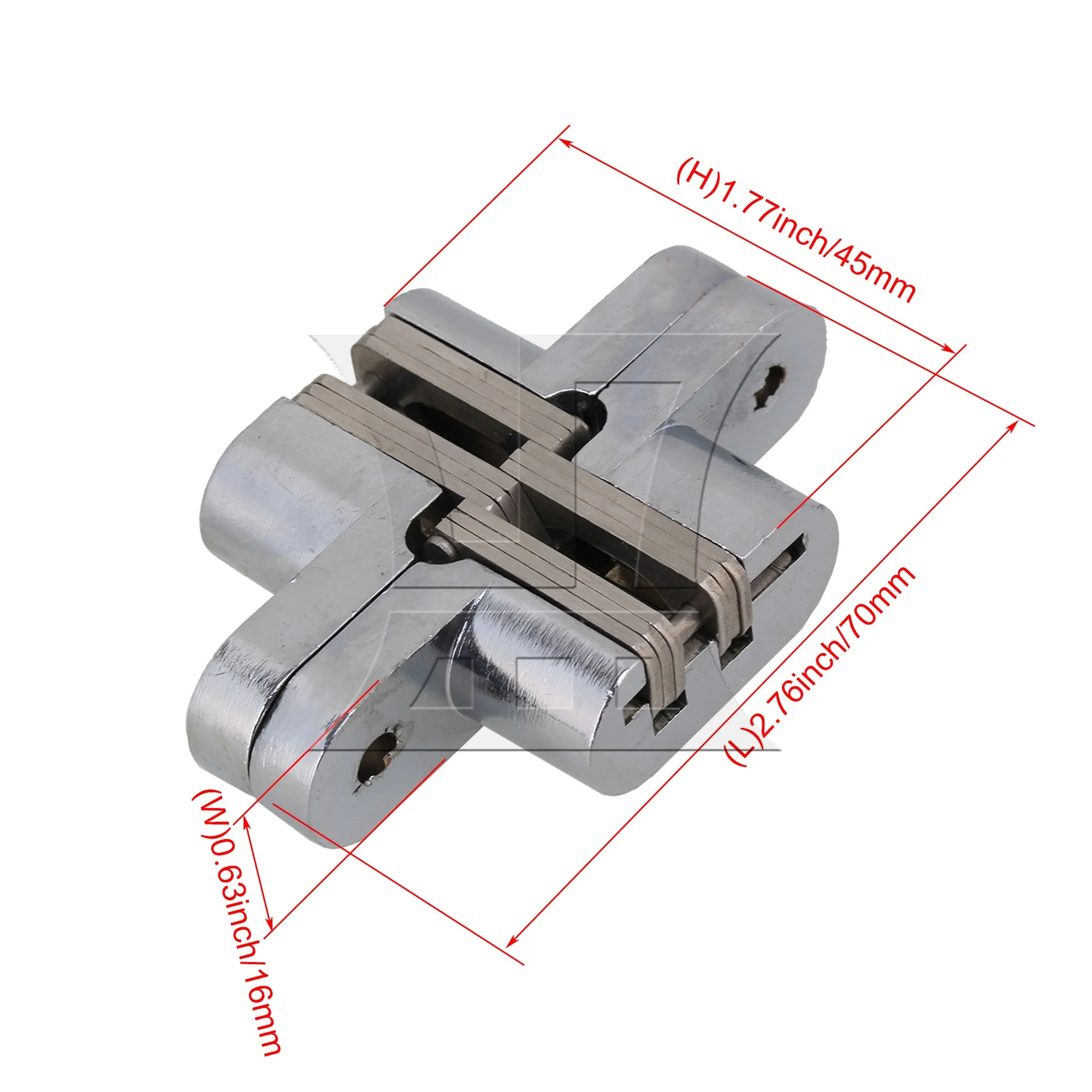 Dobradiças ocultas invisíveis da dobradiça cruzada escondida durável de BQLZR # 5