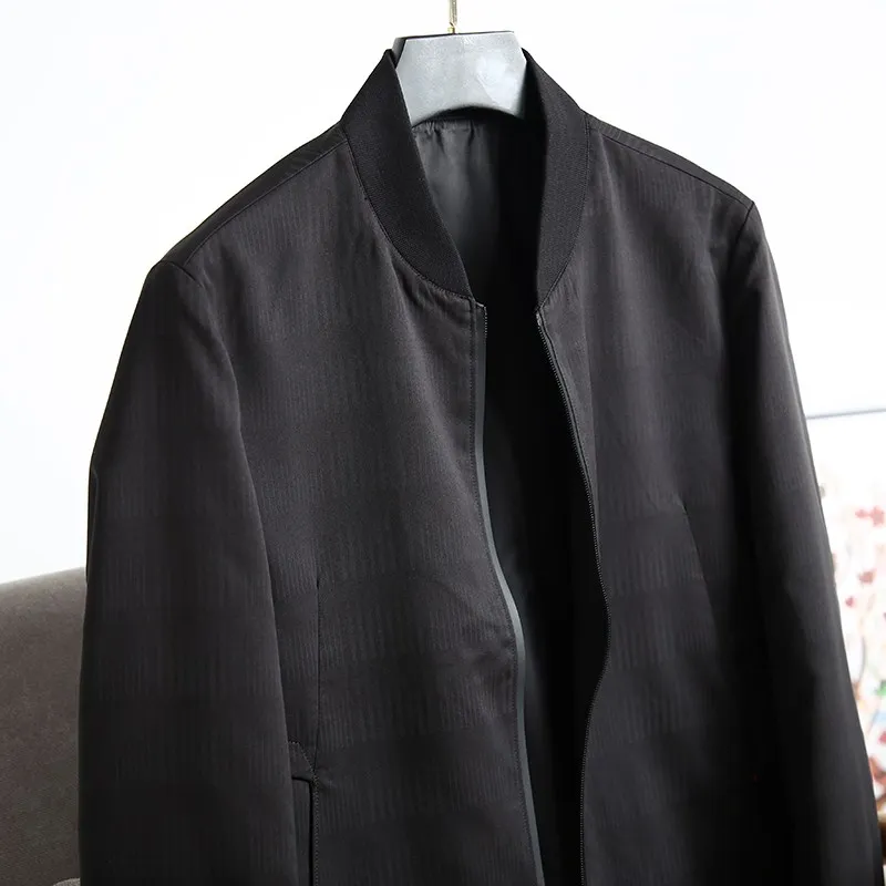 

Faionable Men's Baseball Collar Jaet Casual Commute Outerwear Autumn New Sle Stand Fit Long Sve Urban Modern Wind