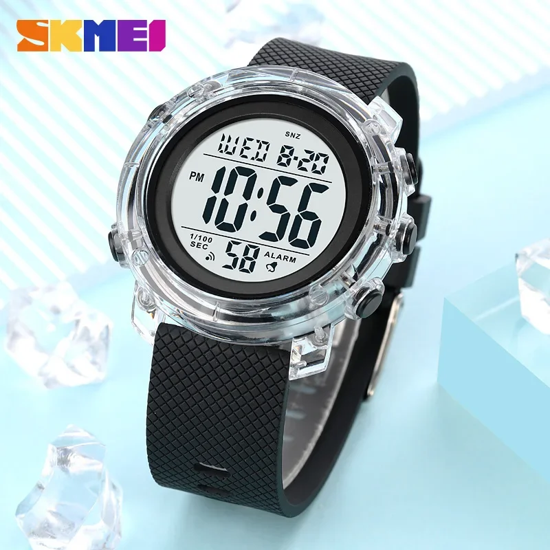 SKMEI 1996 Calendar Clock reloj hombre  Japan Digital movement LED Light Watch Mens Women 5Bar Waterproof Countdown Wristwatches