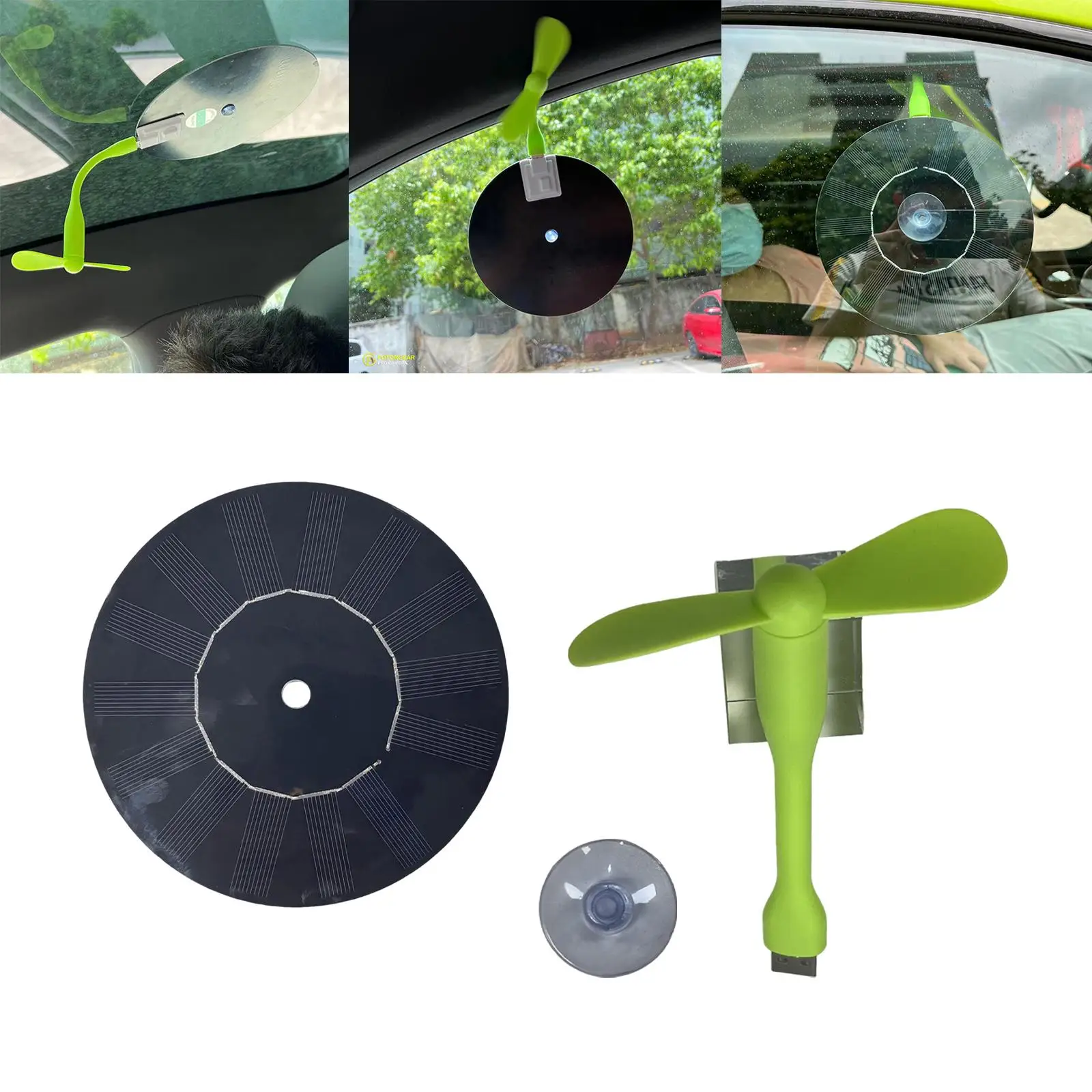 Solar Powered Panel Energy Saving USB Connection Portable 5W Mini Fan for Greenhouse Car RV Camping Outdoor