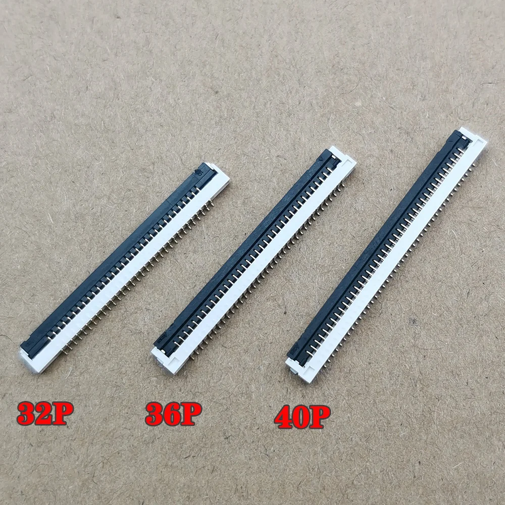 5-20pcs FPC FFC 0.8mm Pitch 32 36 60 Pin Flip Type Ribbon Flat Cable Connector Socket 40P 36P 32P