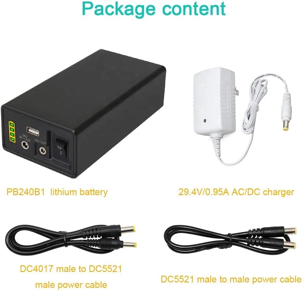 Portable Battery Pack Power Supply 6200mAh 24V CPAP Portable Battery