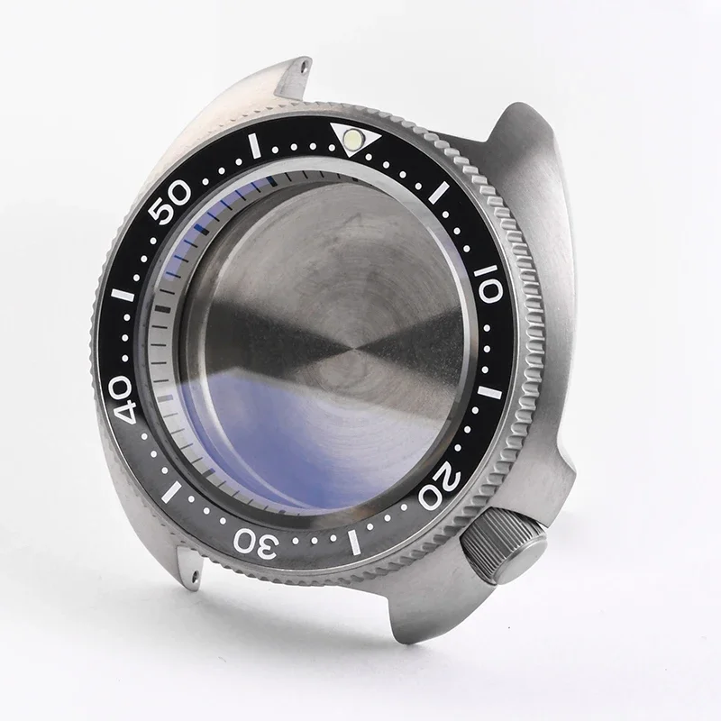 HEIMDALLR 6105 거북이 티타늄 전복 다이빙 시계 케이스 NH36 NH35 무브먼트 200m 방수 저항 투명 케이스 백