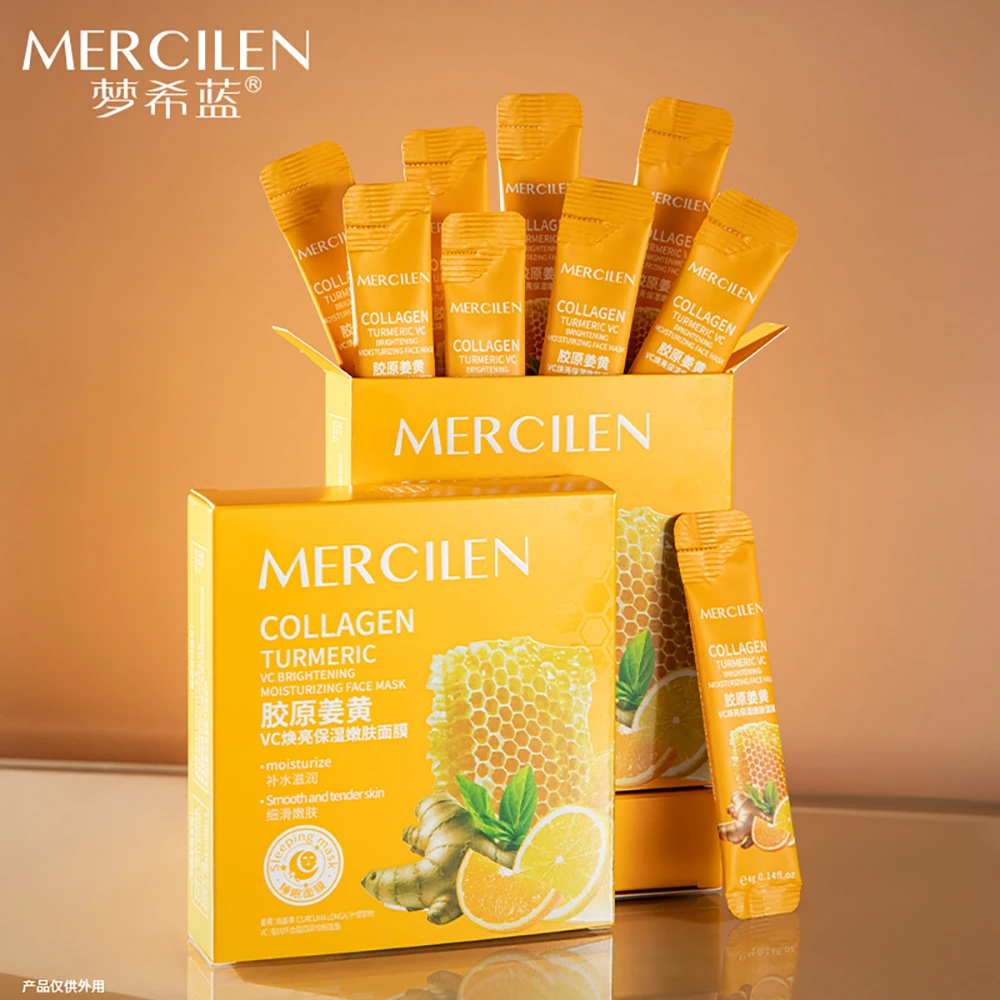 

Collagen Turmeric Vitamin C Rejuvenating Facial Mask Increase Skin Elasticity Moisturizing Brighten Face Mask Skincare Products