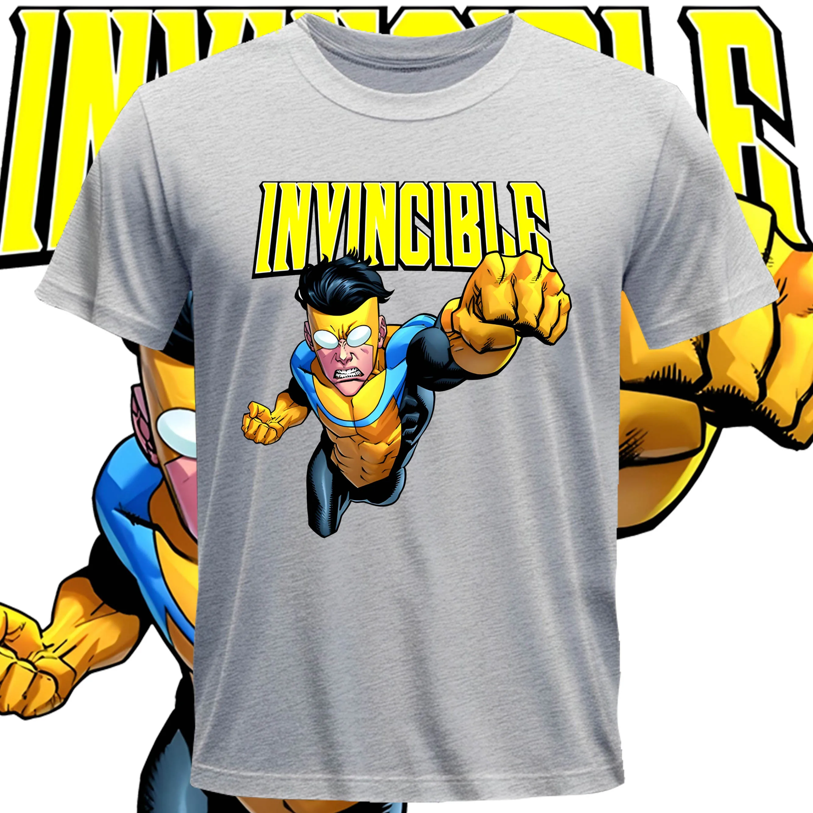 

Invincible NEW Merch T-Shirts Men Women Adult Anime 100% Cotton T Shirt Round Collar Short Sleeve All Seasons Tops