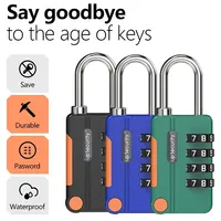 4 Digit Code Combination Padlock Travel Luggage For CASE Lock Keyless Shackle Lock For Backpack
