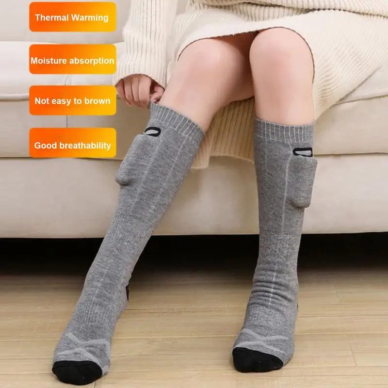 Heated Socks Thermal Warmer Ski Heating Socks Winter Outdoor Ski Snowmobile Skiing Sports Anti-Cold Thermal Insulated Socks