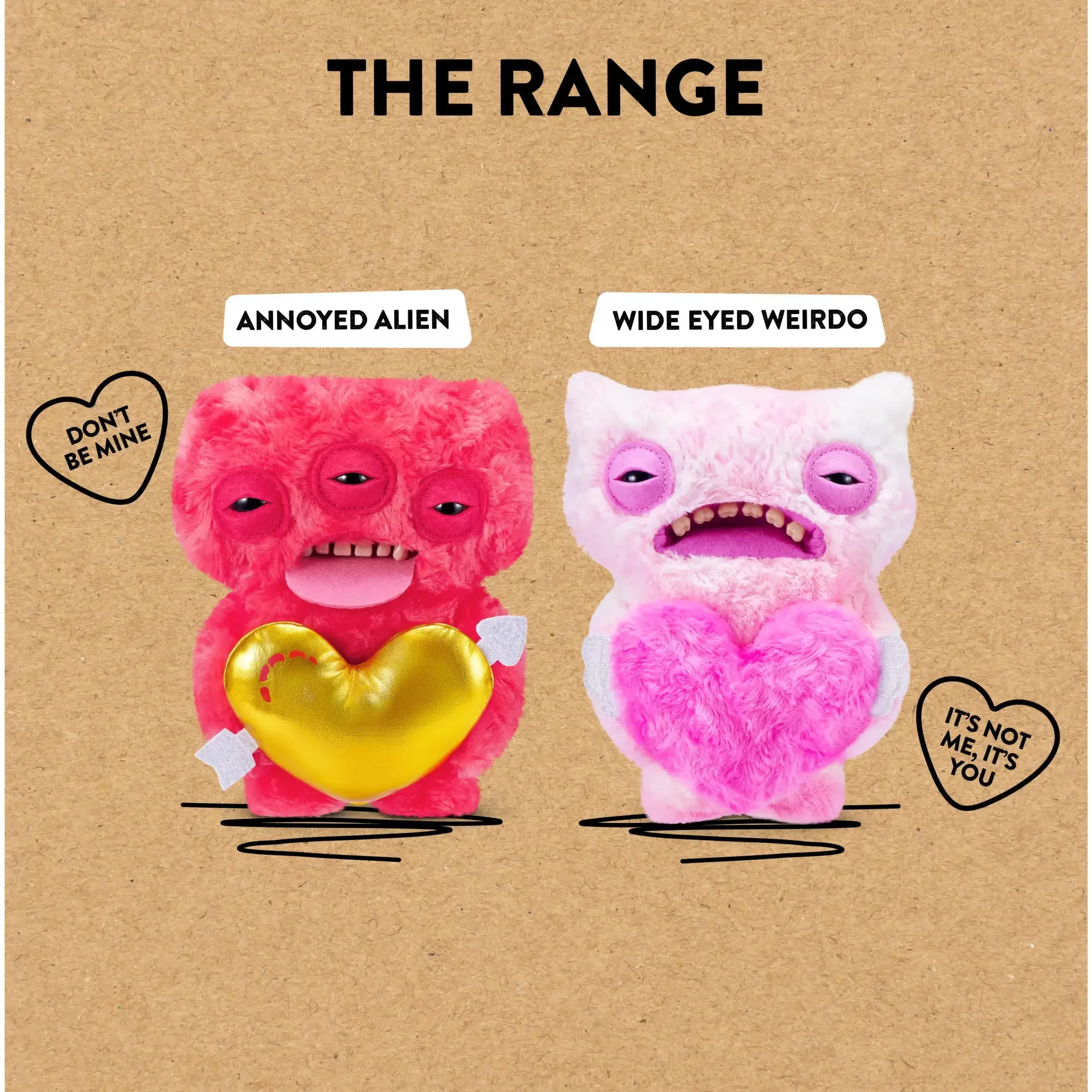 

Мягкая плюшевая игрушка Fuggler Love Ugly Teeth Monster Wide Eyes Weirdo Doll, коллекционная мягкая плюшевая игрушка-монстр с широкими глазами, 22 см