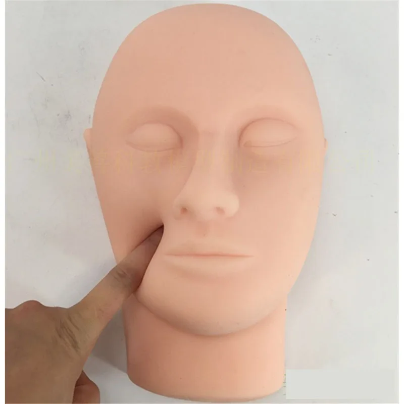 Simulation Silicone Mannequin Head 20260981 Micro Shaping Training Mold Facial Injection Suture Practice Teaching Prop