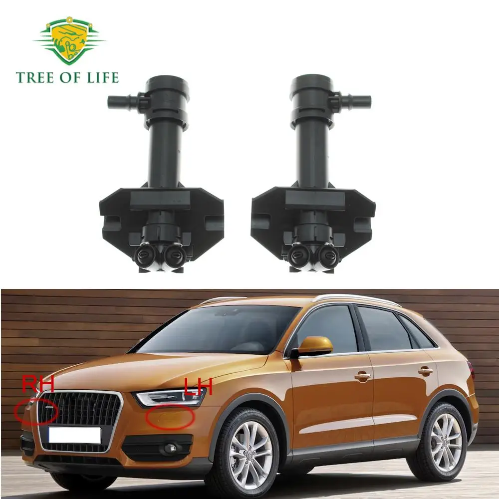 For Audi Q3 8U 2012 2013 2014 8U0 955 102 Front Head Light Lamp Washer Spray Nozzle Cleaning Pump Actuator Jet 8U0 955 101