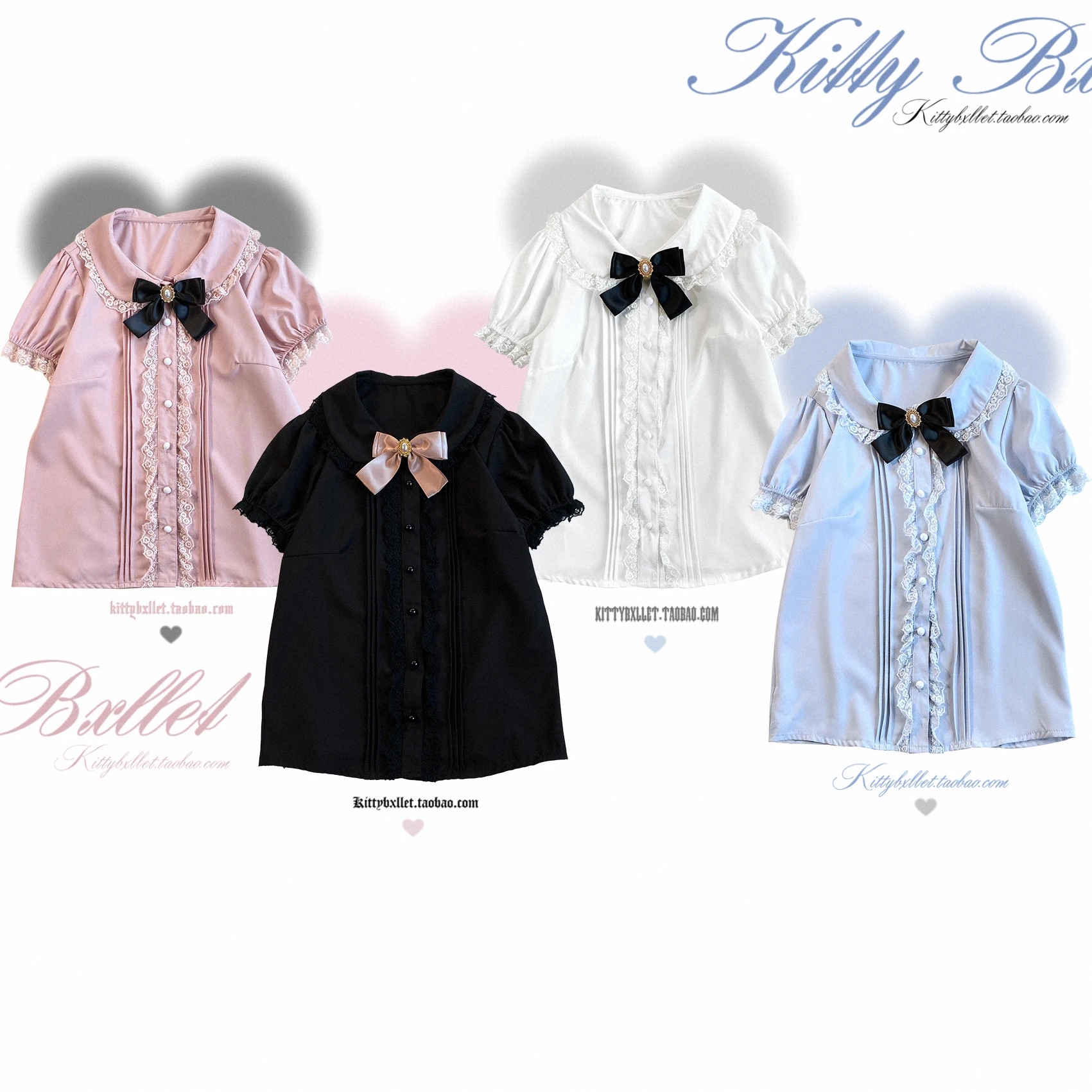 

Милая однобортная женская рубашка с отложным воротником и короткими рукавами, летняя милая блузка в стиле Лолиты для девочек, женская Camisas De Mujer