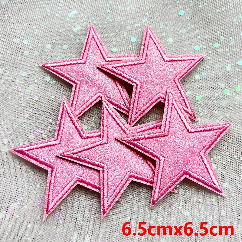 5 Stück Funkelnde Stern-Aufnäher zum Aufbügeln mit Glitzer-Pailletten für Jeanswesten, Funkelndes Kawaii-Style-Accessoire, DIY-Geschenke – Detail 9