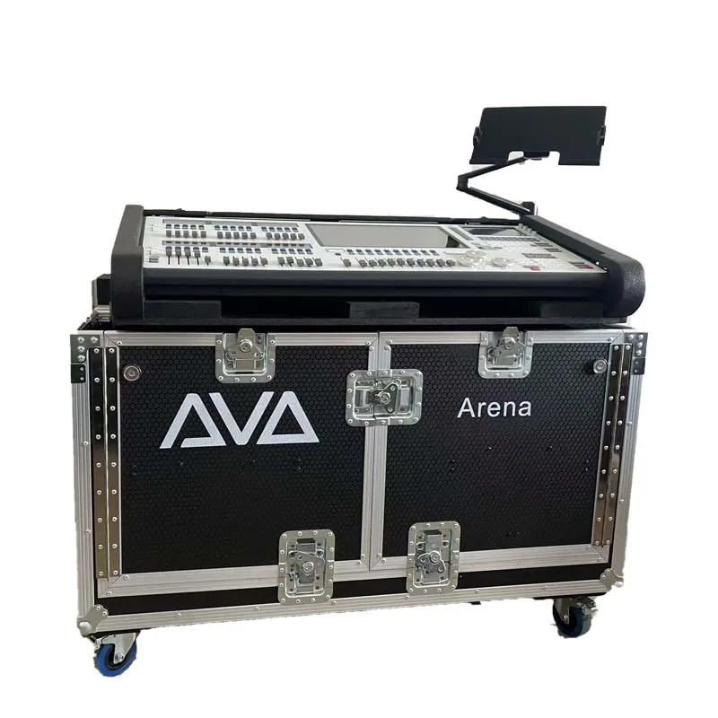 Custom Mobile  Arena Lighting Console Hydraulic Flight Flip Case Controller Console Flight Flip Case with Laptop Rack