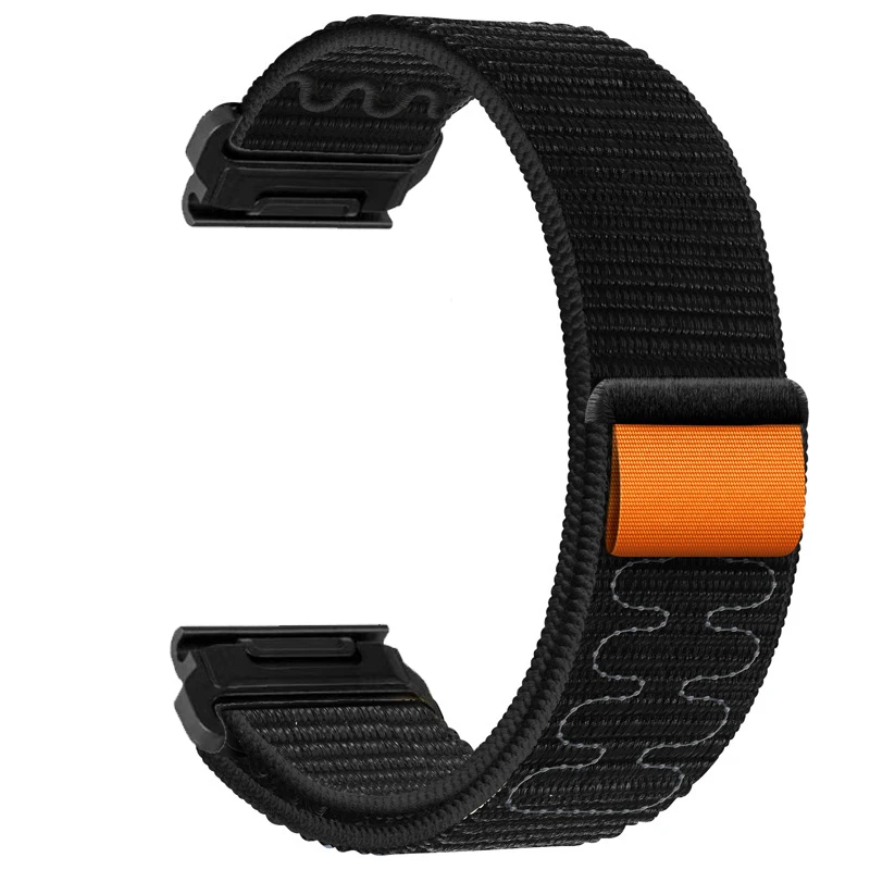 Quickfit 20 22 26 mm Nylon Loop Strap For Garmin Watch Fenix 5 6 6S 7 Pro 7S 7X 8 AMOLED 43 47 51 Enduro 1 2 3 Approach S70 Band image 6
