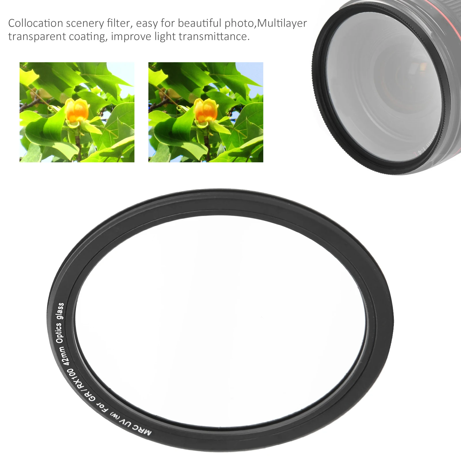 Camera Accessory Optical Glass Camera Lens Protective UV Filter for Ricoh GR II/III Photography Accessory Camera Lens Filter view 2