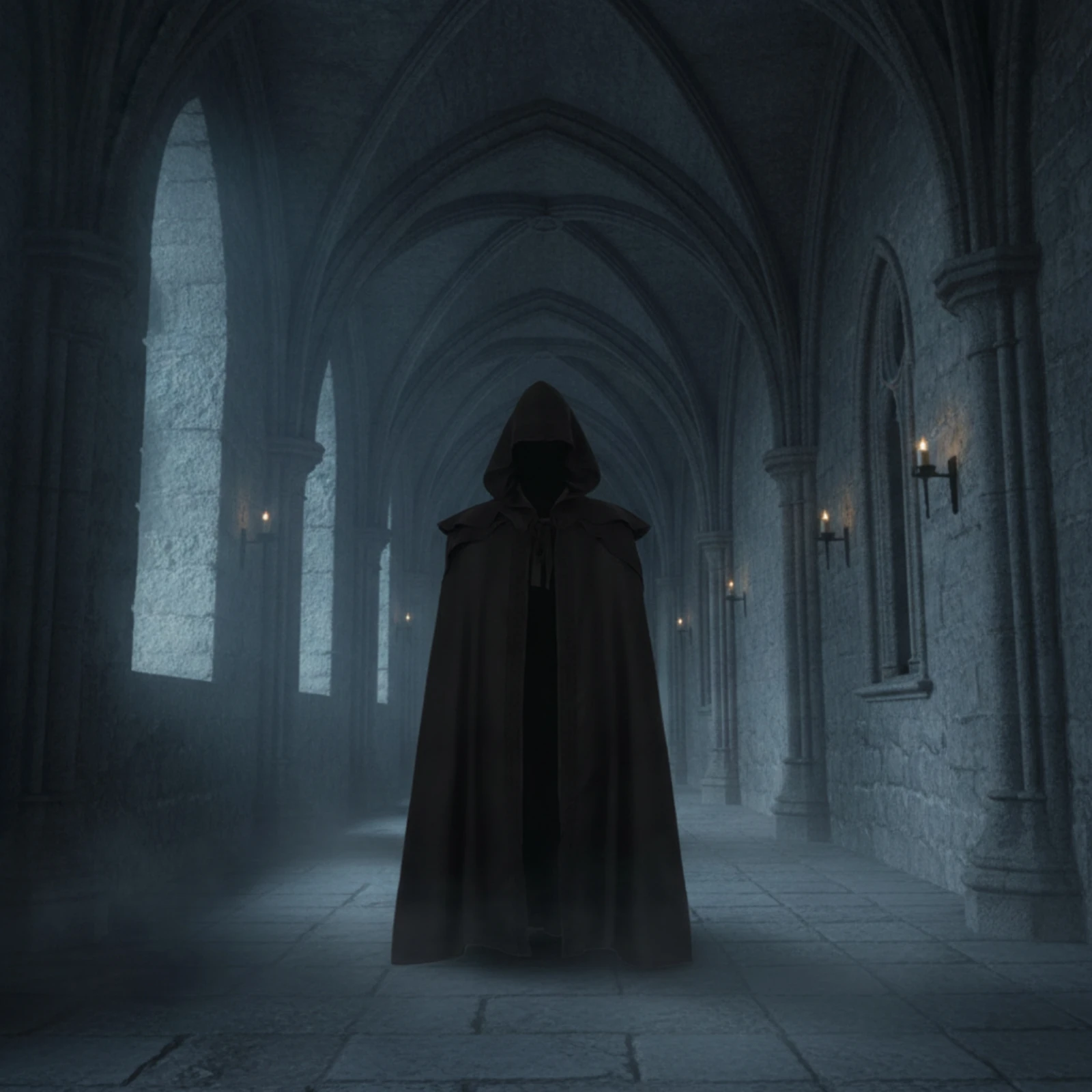 Cloak with Shoulder Capes Full-Length Outerwear Apparel Solid for Cosplayers, Cosplay, Halloween