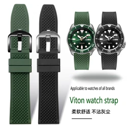 Rubber Watchband For Seiko IWC Rolex Casio Waffle Strap Bracelets Fashion Universal Men Diver Silicone Sports Bracelet 20mm 22mm