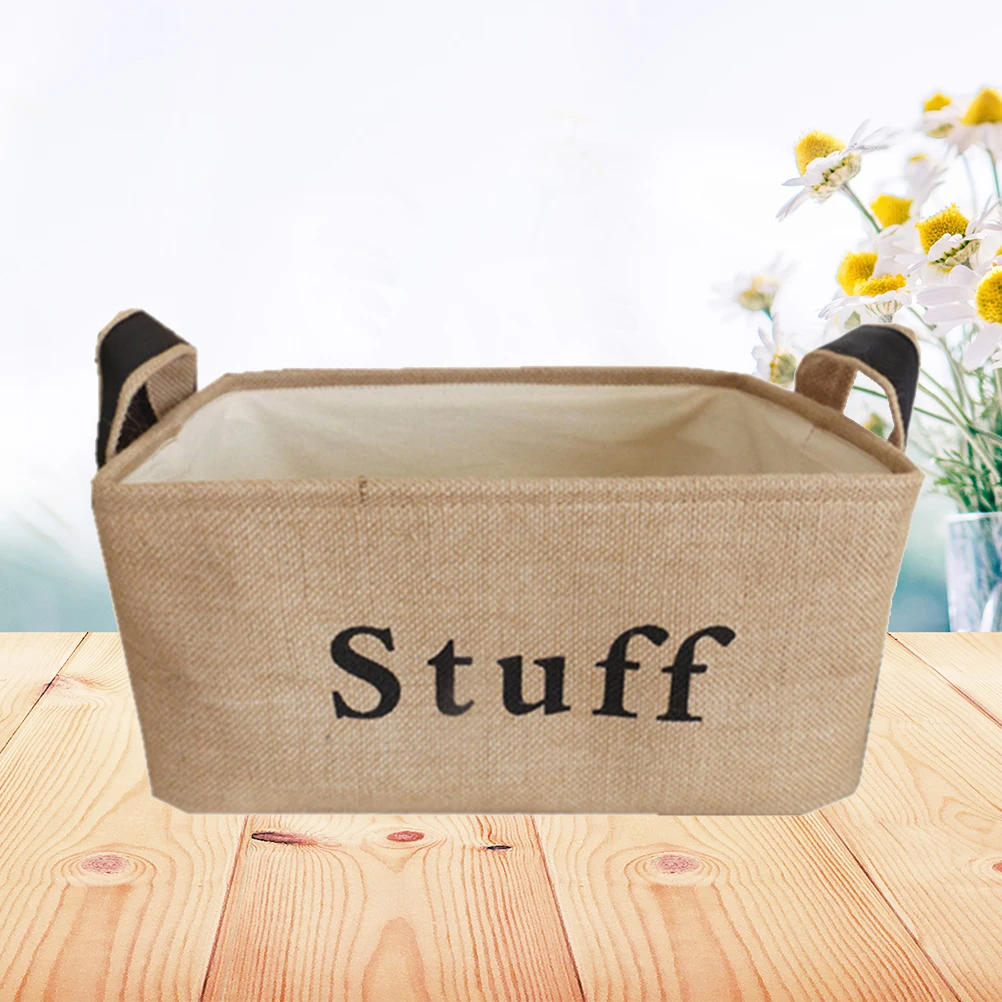 

Jute Storage Basket Compact Collapsible Organizer For Kids Room Baby Clothing Towels Kitchen Appliances Natural