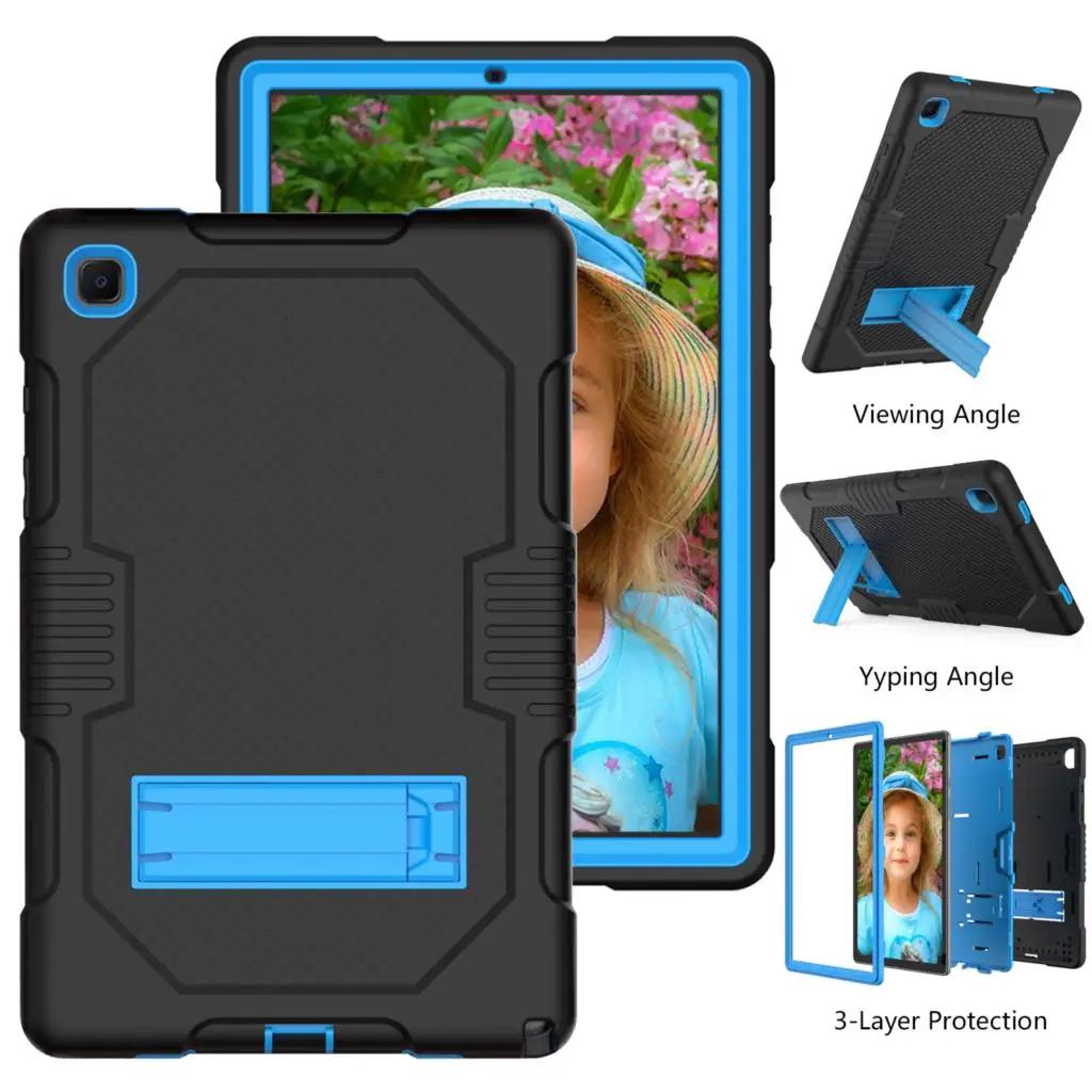 For Samsung Galaxy Tab A7 10.4 2020 T500 T505 Armor Silicone Tablet Case Rugged Duty For Samsung Galaxy T500 SM-T505  + Film+Pen