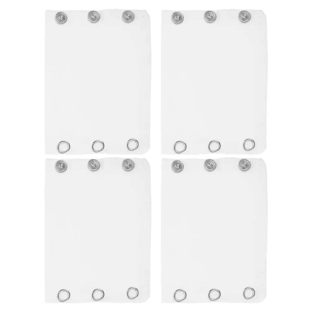 Estensore per tuta da bambino 4 pezzi Estensione a scatto per body morbido Estensore a scatto a doppio strato leggero bianco per neonato