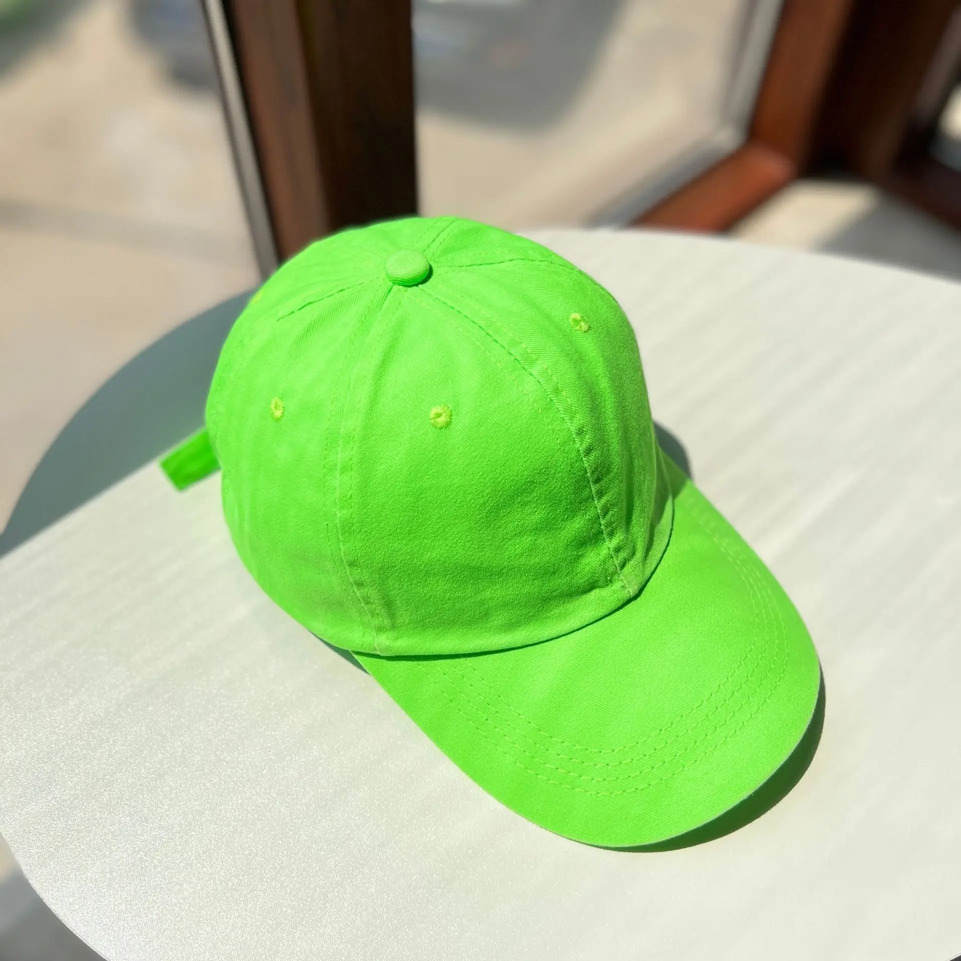 Baseball cap 2023 new color fluorescent yellow hat baseball cap outstanding cap women\'s cap wholesale sun hat