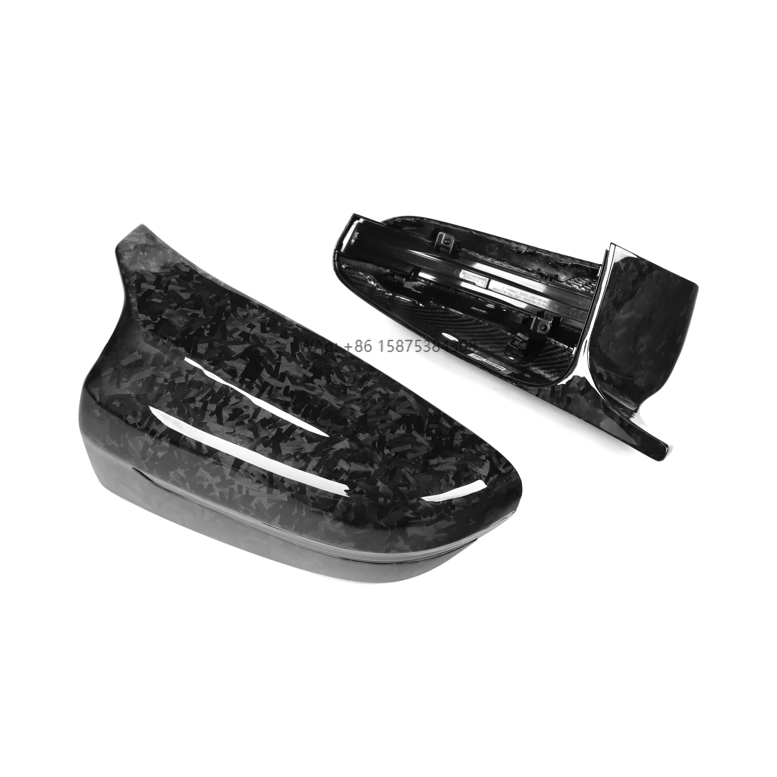 

Forged Dry Carbon Fiber M4 Style Replacement Side Mirror Cover for G14 G15 G16 G20 G22 G23 2020+ LHD Rearview Mirror Cover