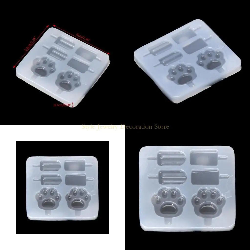 

D46E для кошачьей лапы, силиконовые формы для литья, формы для эпоксидной смолы, форма для мороженого для ручки