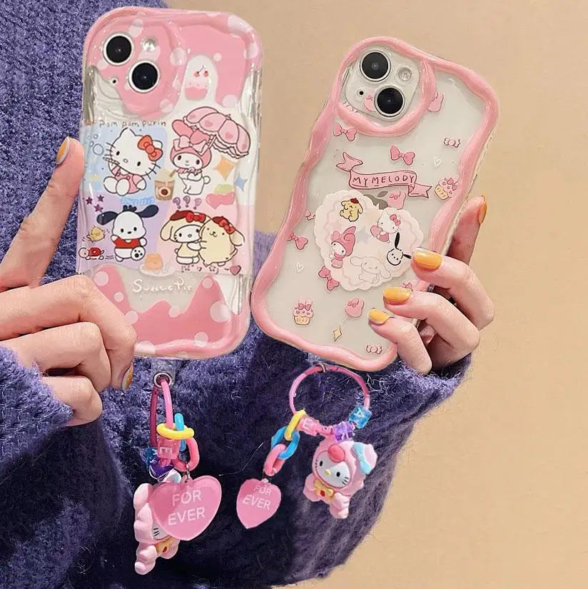 Sanrio Hello Kitty chain Case For infinix Hot 30i 40i Note 30 40 Pro Play SMART 7 8 Plus SparkGO 2024 2023 TECNO ZERO CAMON 30