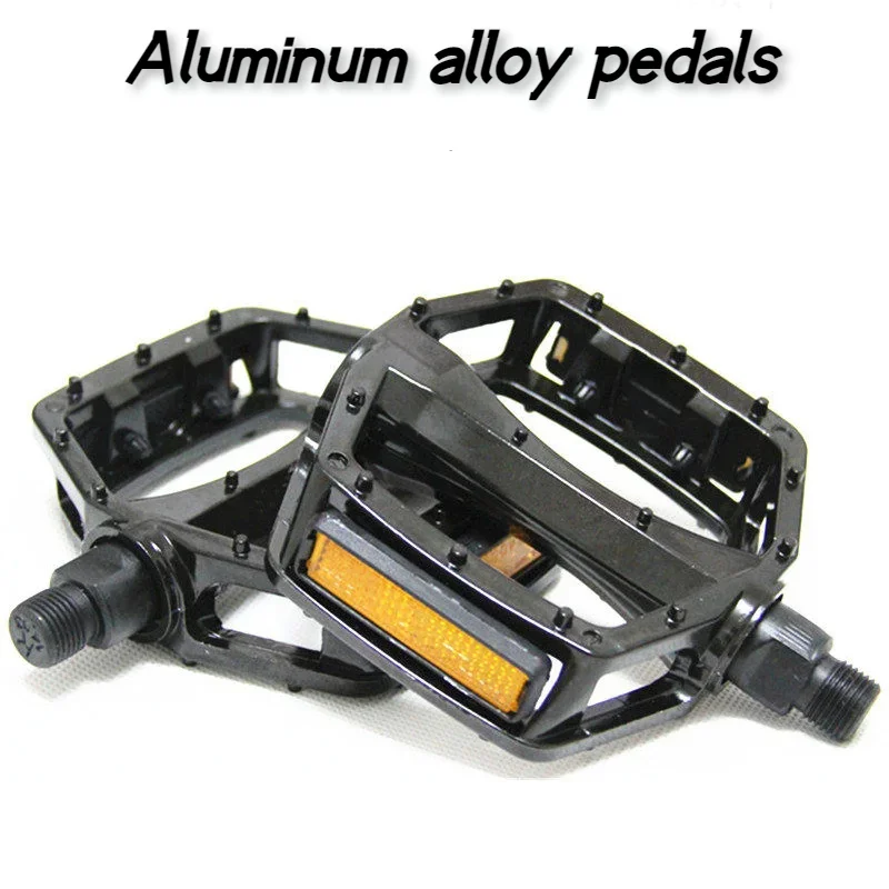 12/14mm MTB Bike Aluminum Alloy Pedals Durable Pedal One-piece Shaft American British Children\'s Bicycle Pedal Bike Accessories