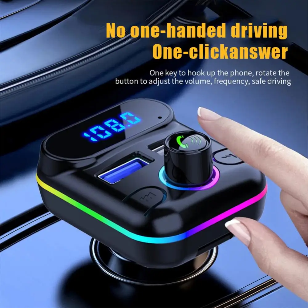 FM Modulator Car Bluetooth Wireless Handsfree Audio Receiver Car MP3 Player Dual USB Fast Charger Car Electronics Accessories