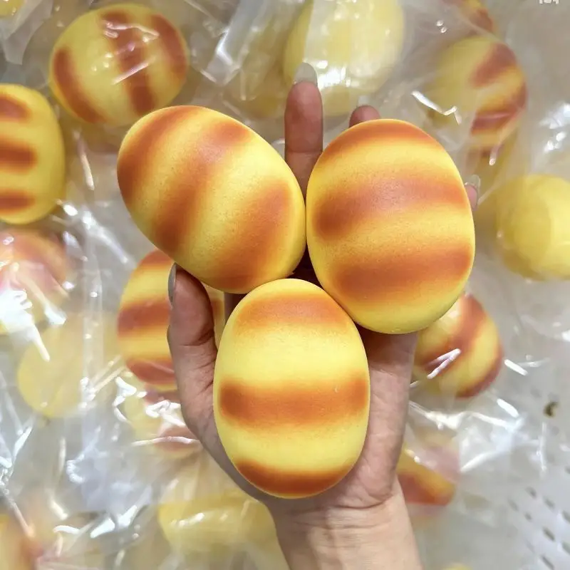 Imitation Bread Crunchy Crispy Sound Stress Relief Squeeze Toy Round Blocks Filled Anti-Stress Fidget Toy Gifts Adult