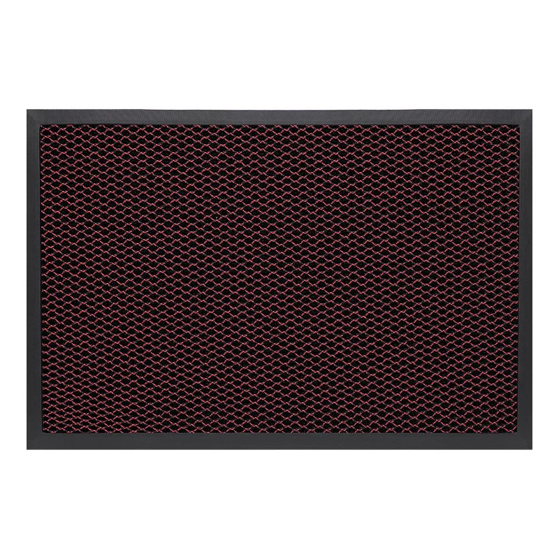 Half Round Door Mat Non-Slip Rubber Welcome Entrance Rug for Indoor Outdoor Low Profile Mat for Front Door, Porch & Entryways