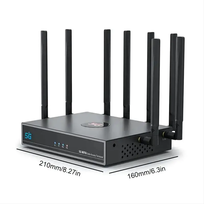 5G WiFi 6 dostęp do danych CPE Router bezprzewodowy 3100Mbps dwuzakresowy 2.4G/5Ghz 5G Router 8 anteny o dużym wzmocnieniu NSA/SA szeroki zasięg