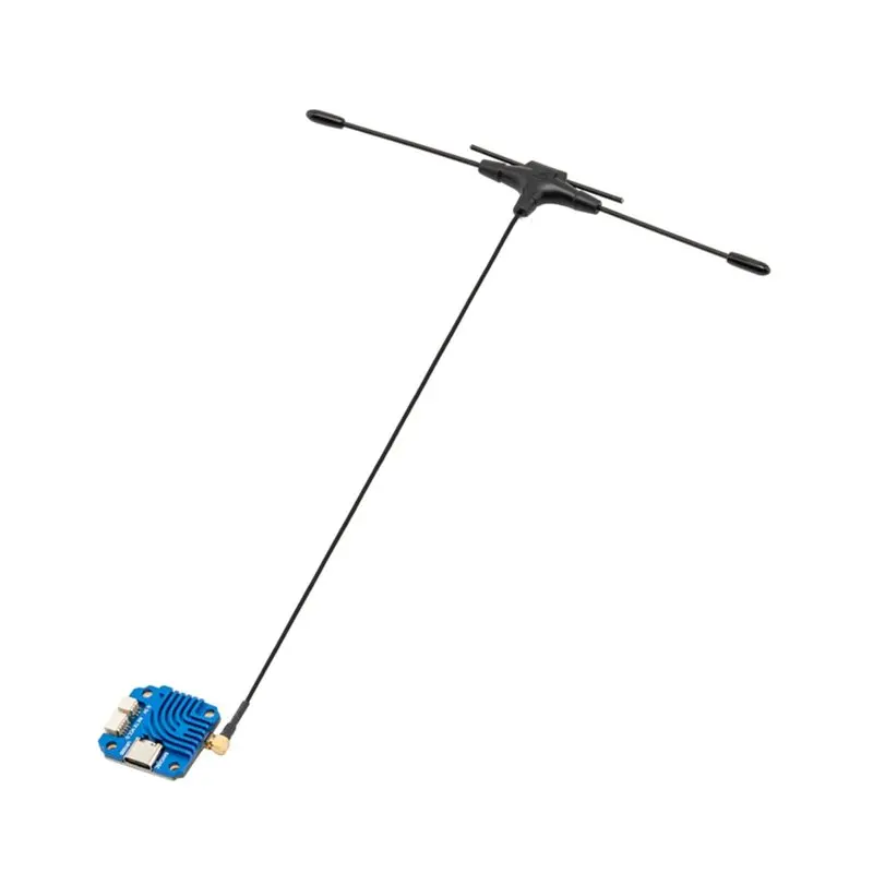 N35R-UR1000 ELRS Receiver Dual-Band 2.4G/900M High-Power Expresslrs Receiver With 220Mm T Type Antenna For FPV Drone