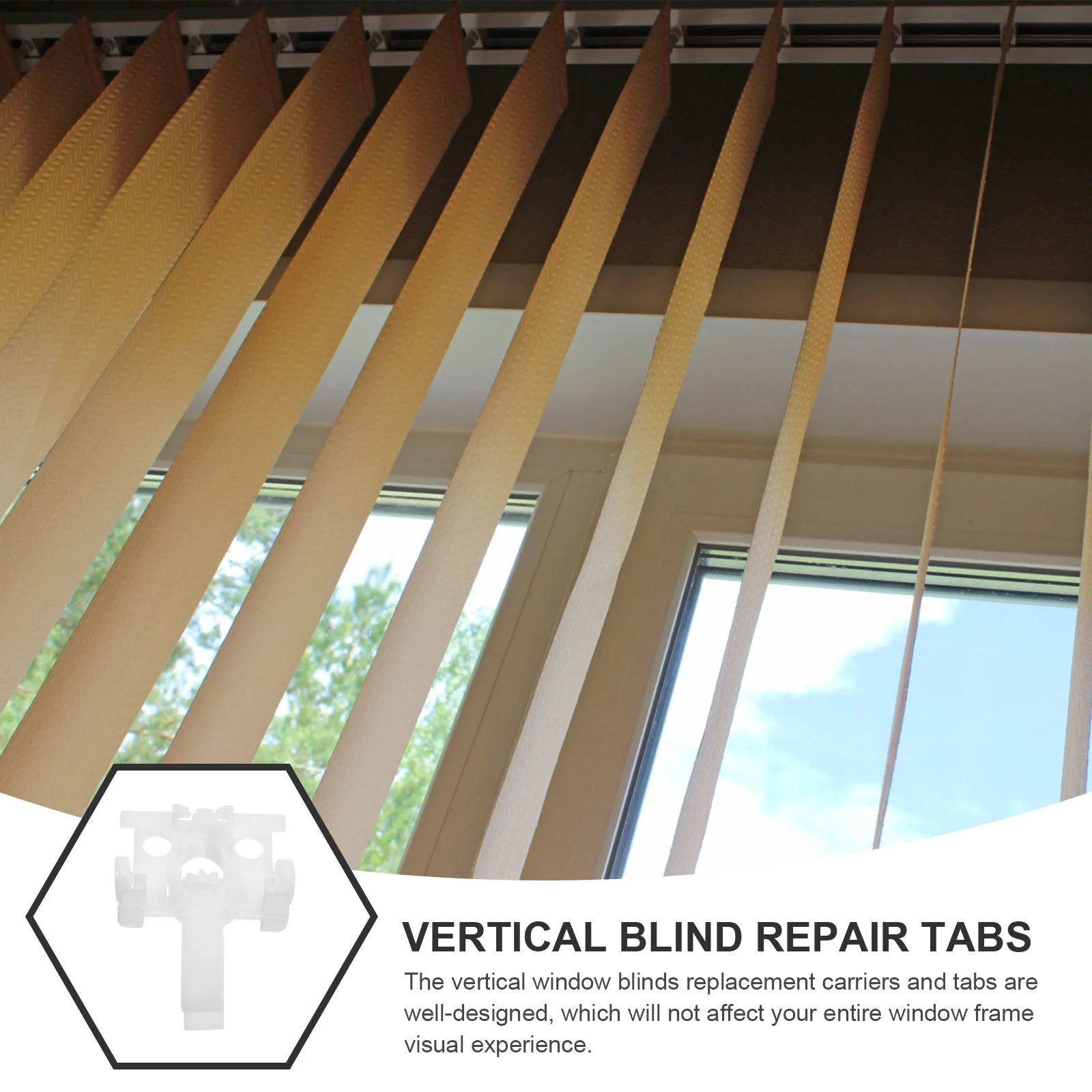 1 مجموعة من علامات التبويب العمياء العمودية استبدال الناقل الجذعية أجزاء ل الستائر المكسورة إصلاح علامات التبويب البيضاء استبدال المنزل مكتب المدرسة #6
