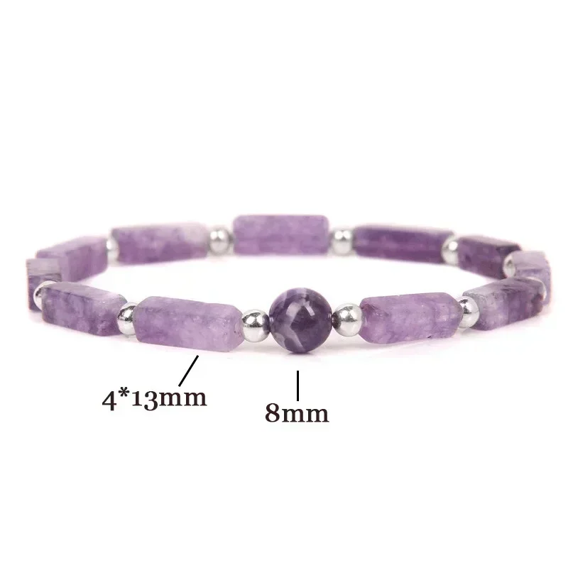 Amethyst Body-purify Slimming Bracelet Natural Amethyst Bead Energy Bracelets for Women Used To Relieve Fatigue Lose Weight Gift