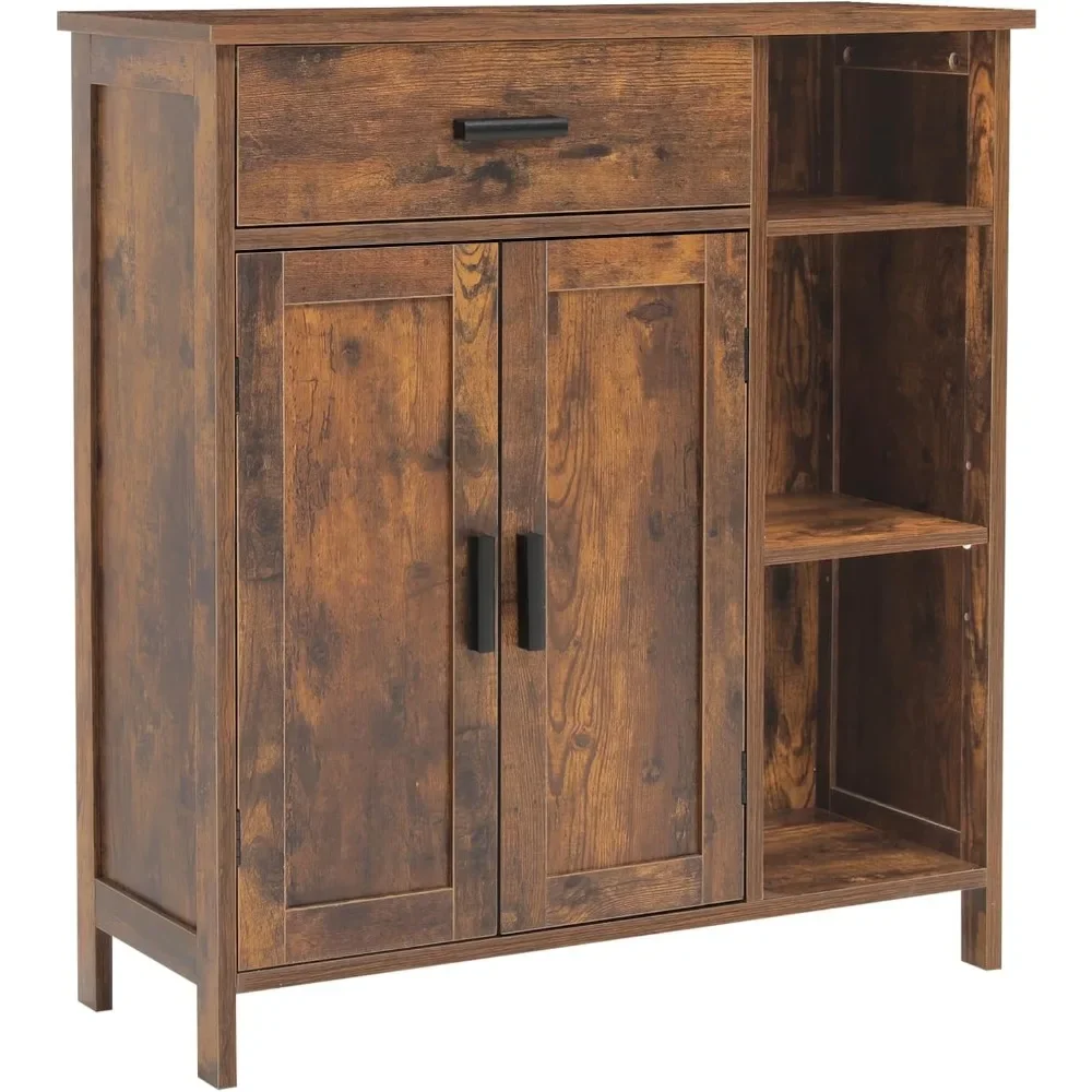 HOCabinet-armoire de rangement au sol avec portes et étagères,