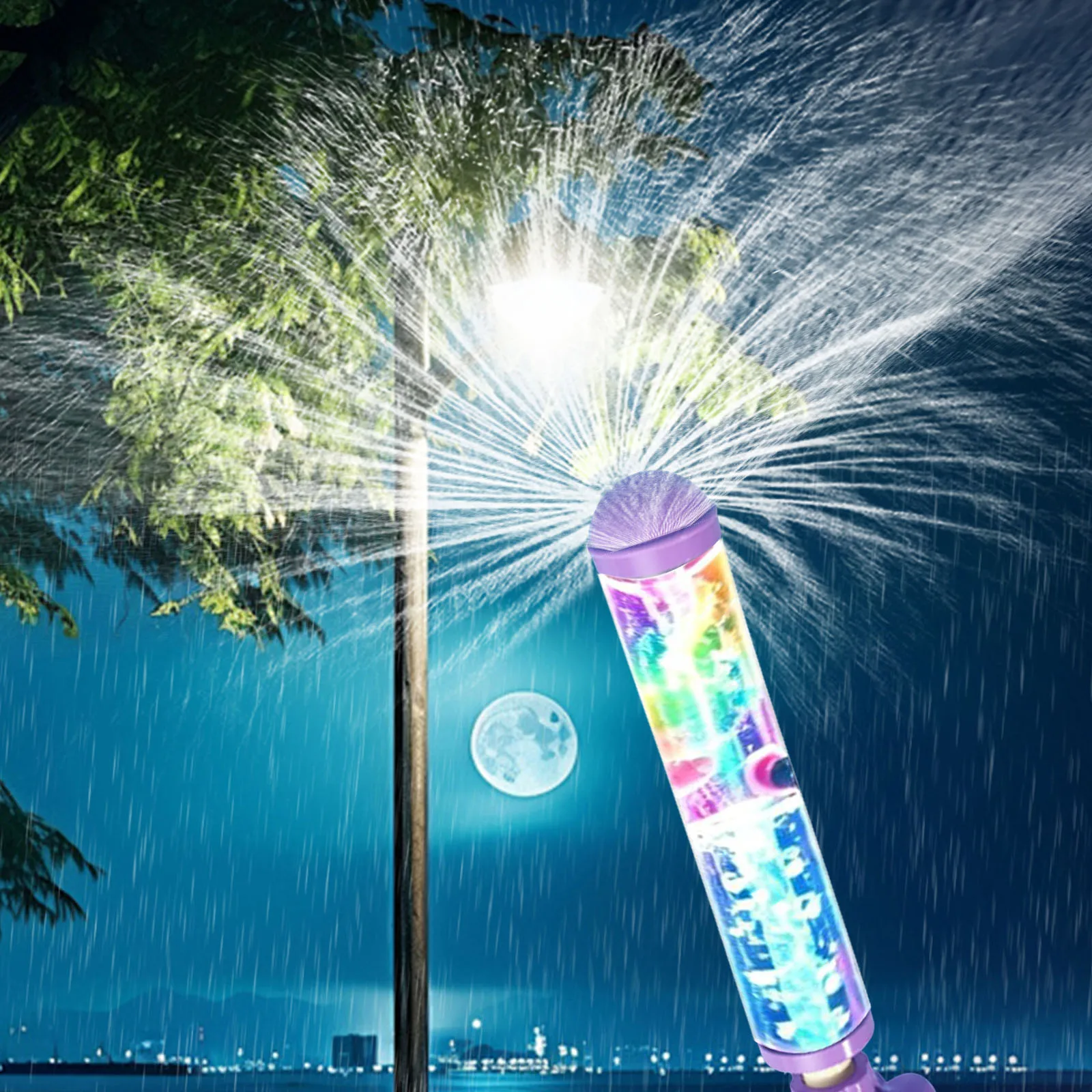 LED Glowing Rainbow Water Blaster Pops Like Magic Bulk Samll Water Blaster for Backyard Beach Birthday Party Outdoor Games