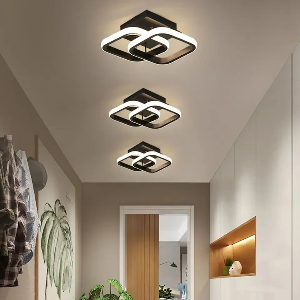 IRALAN Ceiling Chandelier Modern Aisle Bedroom Doorway Ceiling Light Fixtures Three-color Light Simple Home Lighting Decoration