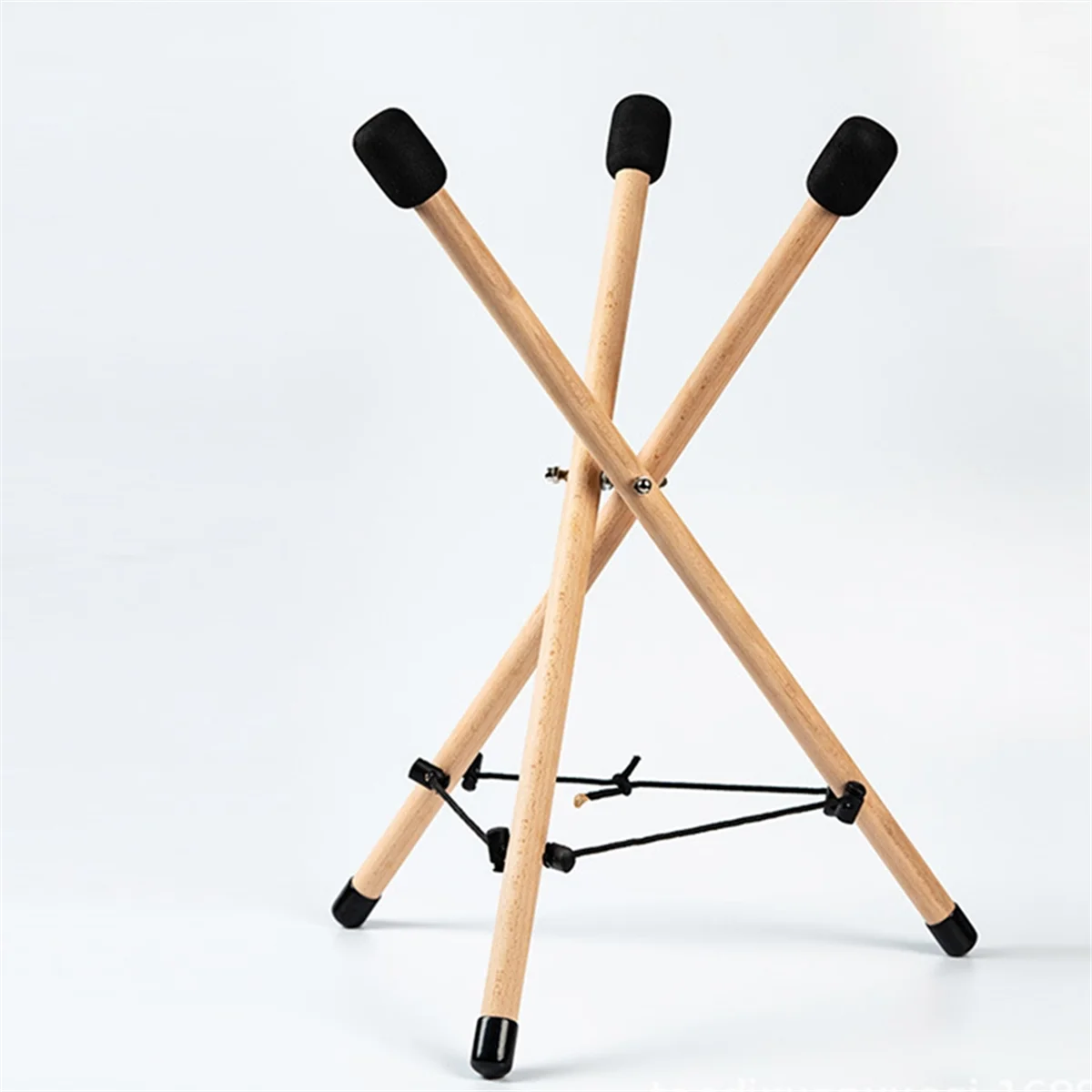 Drum Stand Handpan Stand Soild Wood Snare Stand Tripod Structure Drum Holder for 10 to 15 Inch Percussion Instrument