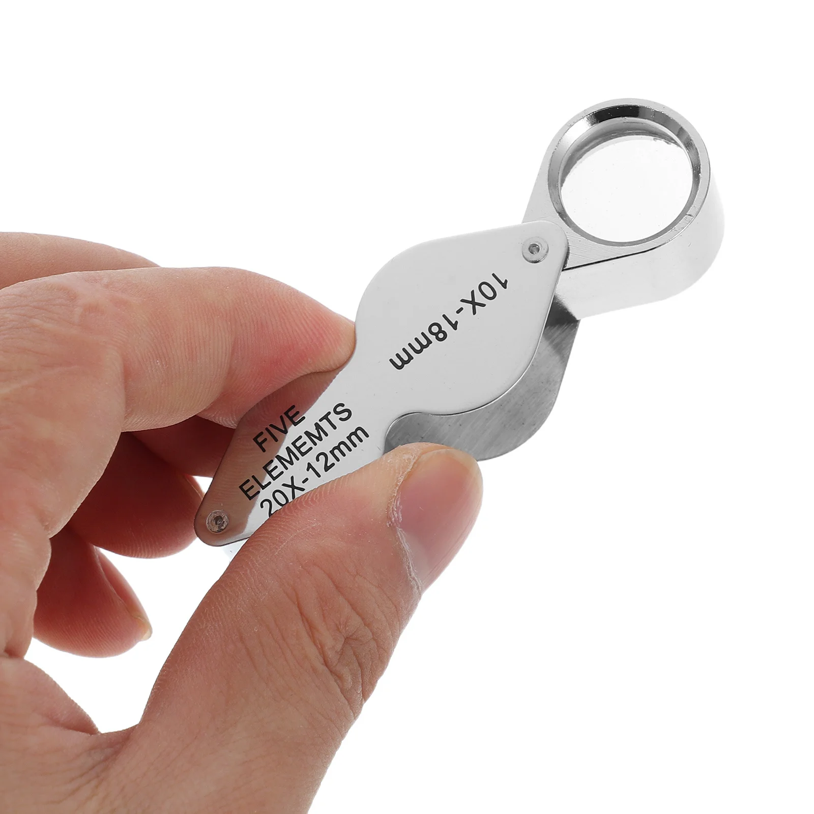 عدسات عين المجوهرات 10 × 20 × عدسات زجاجية بصرية مدمجة محمولة لهواة فحص المجوهرات بالأحجار الكريمة المفصلة #1