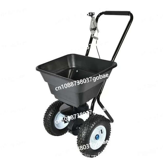 Salt trolley Snow melting agent Fertilizer Lawn sowing Scattering traction seeding machine Hand push