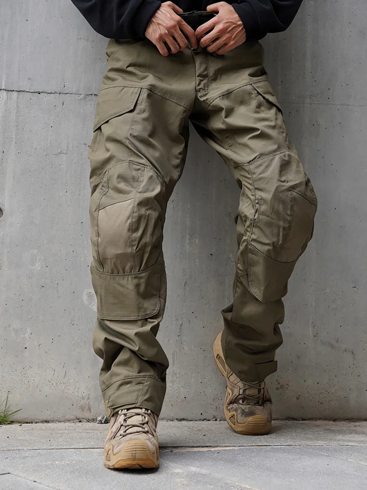 Pantalones Cargo resistentes al desgaste para hombres, pantalones de entrenamiento elásticos impermeables al aire libre, Pantalones rectos con múltiples bolsillos, pantalones casuales para correr y Fitness