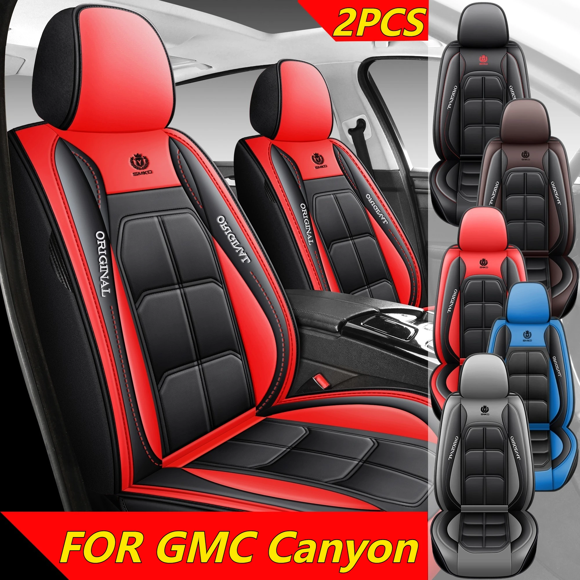 

НОВЫЙ чехол на автомобильное сиденье из искусственной кожи, удобный высококачественный чехол на сиденье с фиксированной талией и мышцами для GMC Canyon