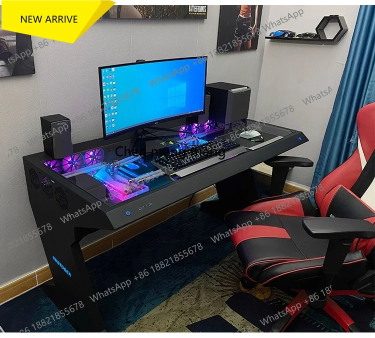 

M138 btooer Computer Case All-in-One Desk Cool Sci-fi Water Cooling Irregular Built-in Fully Transparent Large Case E-sports