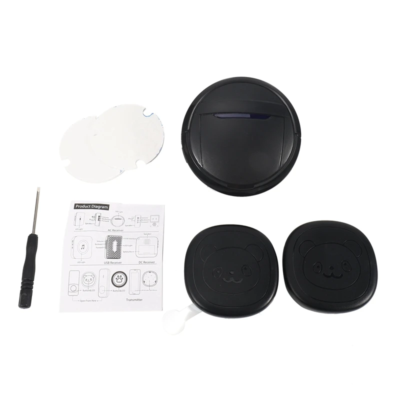 Smart-2X ペット犬ドアベル ワイヤレス ドアベル ハウストレーニング 多機能センサー モーション (受信機 & 送信機) 米国プラグ