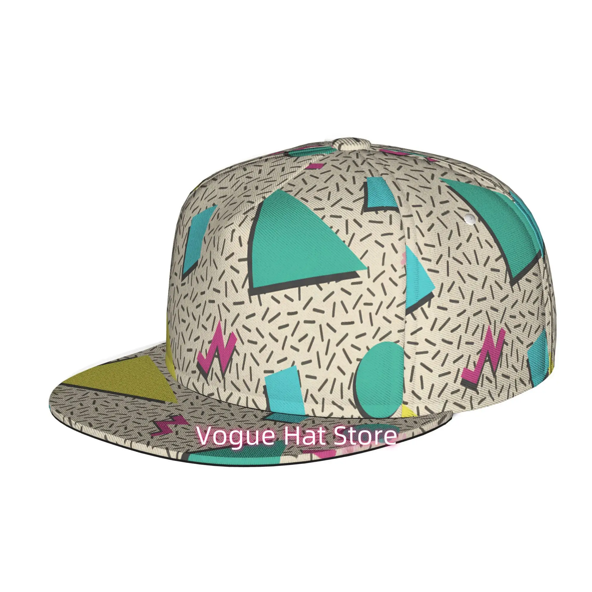 Men & Women' Adjustable Snapback Trucker Hat - Soft Flat Brim Baseball Cap with Positionable Print Technology, Machine Washable